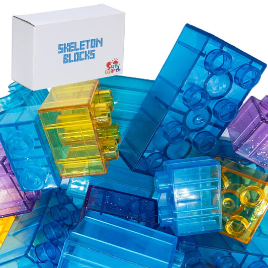 【 知育玩具 】 クリアカラー32ピース 基本ブロックセット スケルトンブロックス 【 Sunwards 】 - 【公式】"第三のブロックメーカー" Sunwards