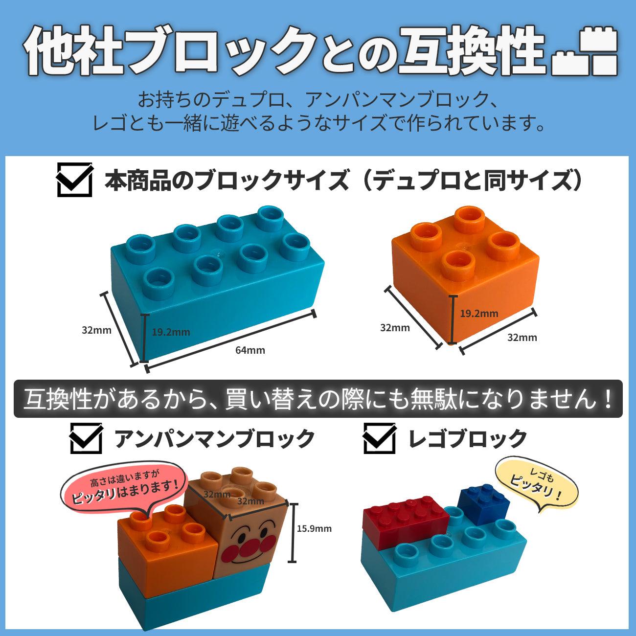 【ブロック買い増しに】 ブロックおもちゃ マカロンカラーブロックセット54ピース デュプロ アンパンマンブロック 互換